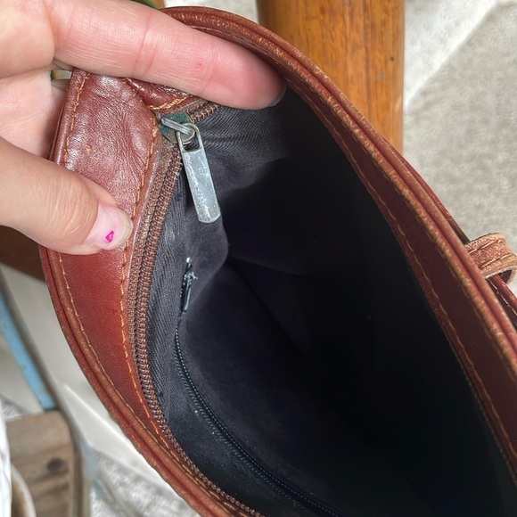 Vera Pelle Vintage Genuine Leather Green Brown Purse - Picture 11 of 13